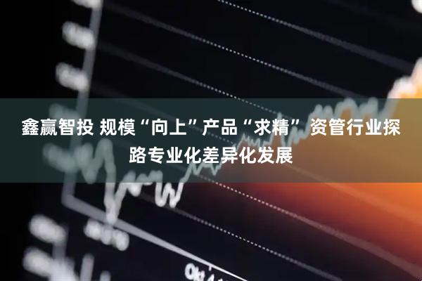 鑫赢智投 规模“向上”产品“求精” 资管行业探路专业化差异化发展
